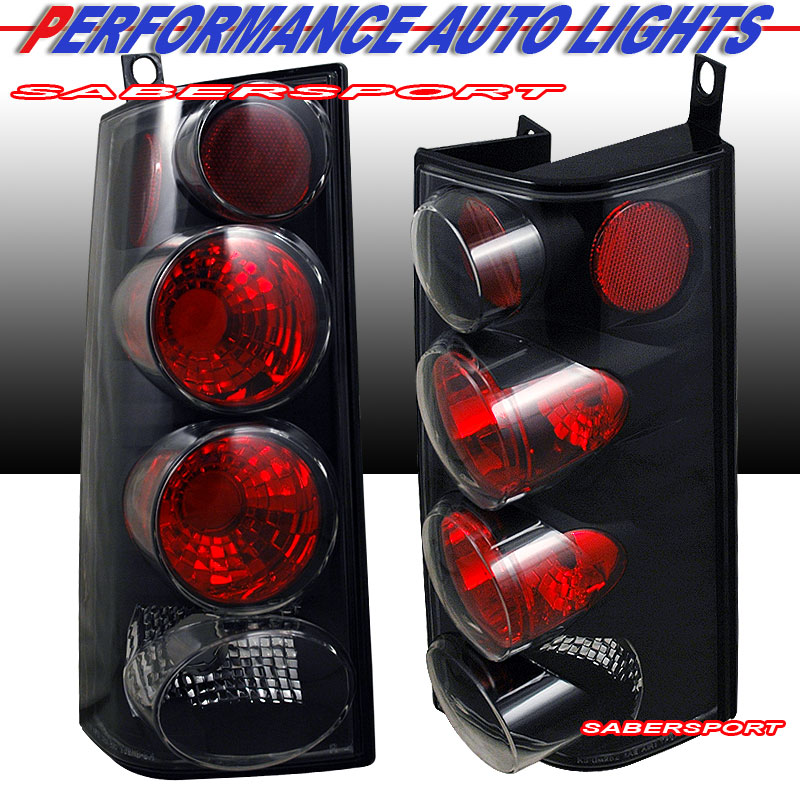 1996 2002 Chevy Express Van Gmc Savana Altezza Style Tail Lights Black Pair Ebay 1838