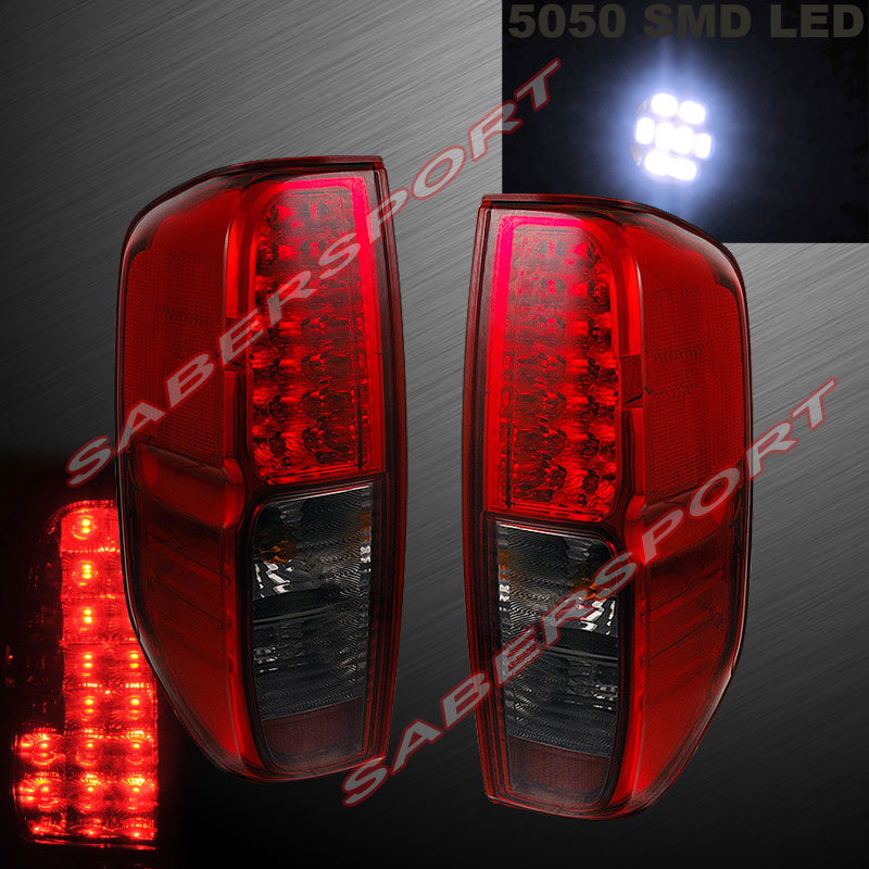 Nissan Frontier L E D Red Smoke Tail Lights Pair W Led Reverse Ebay